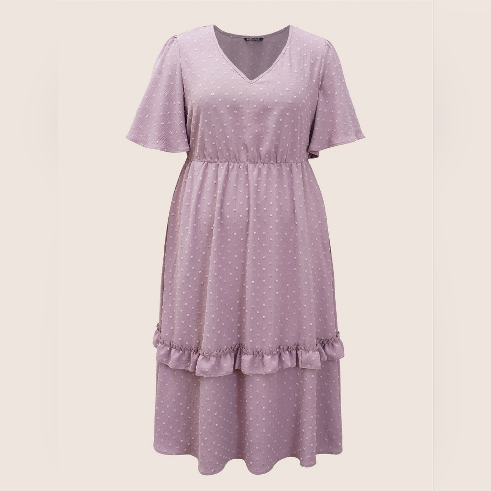 Dot Pom Midi Dress with Pockets